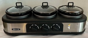 lot 111 image: Triple Slow Cooker and Server by Bella