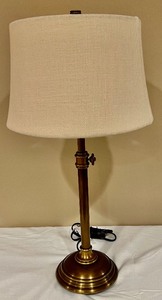 lot 206 image: Pottery Barn Small Chelsea Metal Adjustable Table Lamp