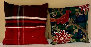 lot 216 image: Four Festive Holiday Throw Pillows