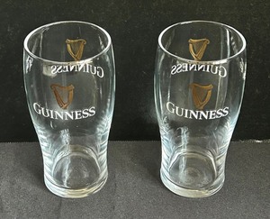 lot 85 image: Pair of Guinness Clear Pint Beer Glass