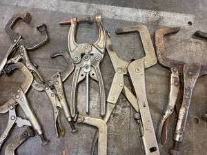 lot 53 image: 23 Vise Grips and Vise Clamps