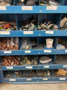lot 12 image: 38 Bin Blue Metal Parts Cubby 2