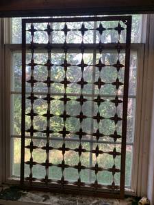 lot 130 image: Handforged 24.5 in x 40.5 in. Metal Grillwork