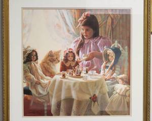 lot 51 image: Elizabeths Afternoon Tea Signed & Numbered Print By Donna Green