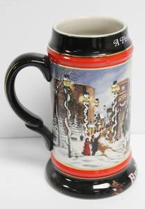 lot 90 image: Budweiser Large Vintage Ceramic Beer Stein 7 Long