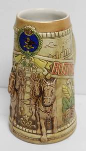 lot 91 image: Budweiser Vintage Large Ceramic Beer Stein 7 12 Long