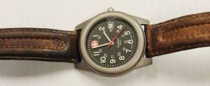 lot 76 image: Wenger Marlboro Mens Watch Stainless Steel Back Not Working Needs Battery