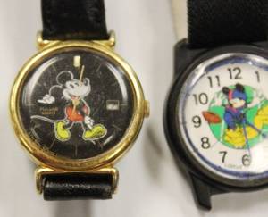 lot 77 image: Disney Characters Watches Lot Of 2 , Not In Working Condition