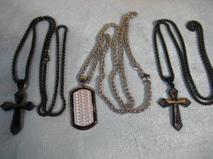 Three Invicta Jewelry Stainless Steel Necklaces