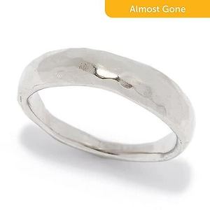 Size 7 Rings Golden Odyssey Choice of Plating Hammered Finish Tapered Band Ring & Golden Odyssey Choice of Plating Shema Prayer Charm Band Ring
