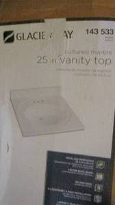 lot 58 image: Glacier Bay 25 marble vanity top