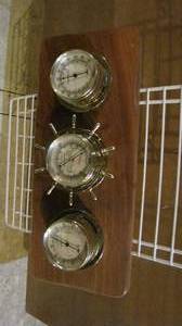 lot 73 image: Nautical style Barometer, Thermometer plus