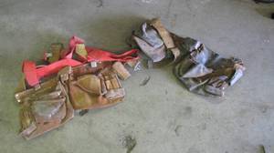 lot 125 image: Lot of 2-full sized leather tool belts