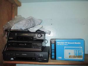 lot 169 image: GE, Sony and Mitsubishi VHS players