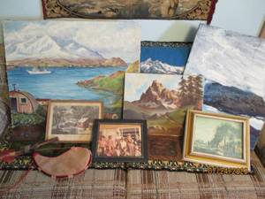 lot 176 image: Vintage paintings, pictures etc