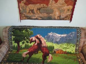 lot 177 image: Pair of Vintage wall tapestries