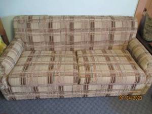 lot 178 image: Vintage plaid Upholstered hide-a-bed