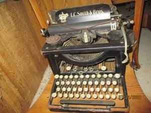 lot 230 image: Antique L.C. Smith & Bros typewriter