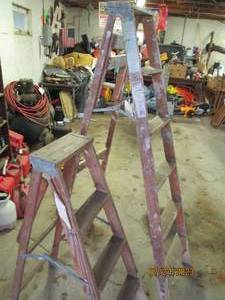 lot 94 image: Large and small step ladder.