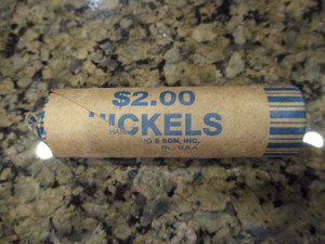 lot 6 image: Roll of (40) WWII Jefferson Silver Nickels