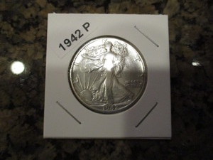 lot 23 image: 1942-P Walking Liberty Silver Half Dollar