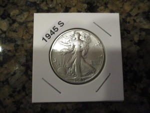 lot 25 image: 1945-S Walking Liberty Silver Half Dollar