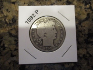 lot 33 image: 1892-P Barber Silver Half Dollar