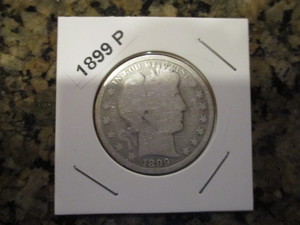 lot 34 image: 1899-P Barber Silver Half Dollar