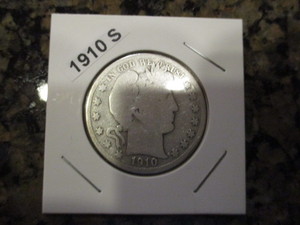 lot 38 image: 1910-S Barber Silver Half Dollar