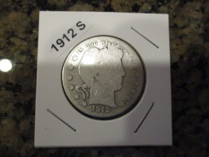 lot 42 image: 1912-S Barber Silver Half Dollar
