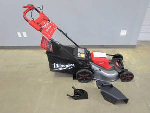 lot 87 image: Milwaukee M18 FUEL Brushless Cordless 21 in. Walk Behind Dual Battery Self-Propelled Mower, TOOL ONLY, WORKS, NEVER USED