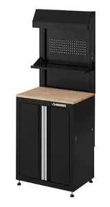 lot 74 image: Husky 3-Piece Ready-to-Assemble Steel Garage Workstation in Black (26.6 in. W x 69.5 in. H x 19.5 in. D) - Open Box