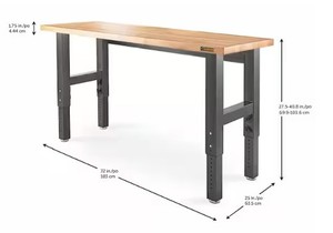 lot 85 image: Gladiator 6 ft. Adjustable Height Birch Top Workbench, GAWB06HWEG