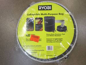 lot 100 image: RYOBI Collapsible Lawn and Leaf Bag - NEW
