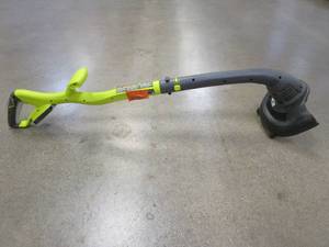 lot 108 image: RYOBI ONE 18V 10 in. Cordless Battery String Trimmer and Edger (Tool Only), WORKS, SLIGHTLY USED.