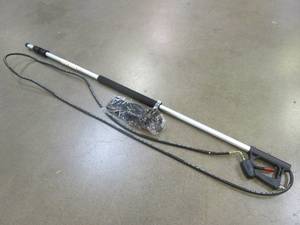 lot 130 image: VEVOR Telescoping Pressure Washer Wand 4000 PSI 8-18 ft Extendable Power Cleaning Tools with Strap Belt - LIKE NEW, MISSING SPRAY TIPS.
