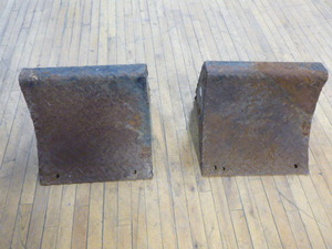 lot 139 image: Pair of Metal Wheel Chocks