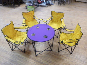 lot 165 image: Mystic Tailgate Foldable Table and Chairs