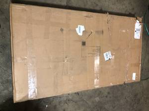 lot 13 image: Husky 62 in. W x 24 in. D Adjustable Height Solid Wood Top Workbench Table in Black Customer Returns See Pictures