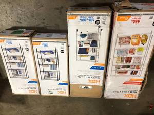 lot 31 image: Lot of Assorted Shelving Various Sizes and Conditions  Customer Returns See Pictures