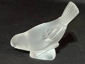 Lalique Frosted Bird Figurine