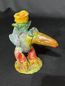 Mike Norman Studio Pottery Bird Candlestick