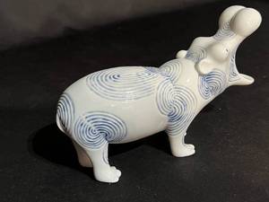 Royal Dux Porcelain Hippo Figurine