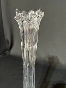 Swung Stretched Clear Glass Vase