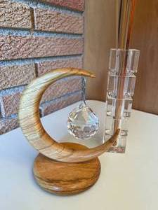 Wood Moon with Prism and Vase