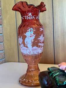 Antique Pink & Red Glassware