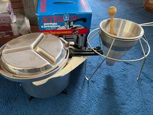 Lot of Canning Supplies & Meat Grinder