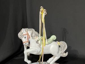 Large Ceramic Carousel Horse