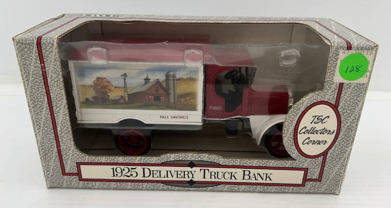lot 11 image: Two Ertl Collectibles Die-Cast Metal Banks 1 1989 ( TSC Tractor Supply Company ) 1926 Mack Bulldog Truck 1 1993 ( TSC Tractor Supply Company ) 1925 Delivery Truck