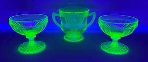 lot 78 image: Group Of Misc. Uranium Glass